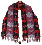 Textured Floral Statement Scarf
