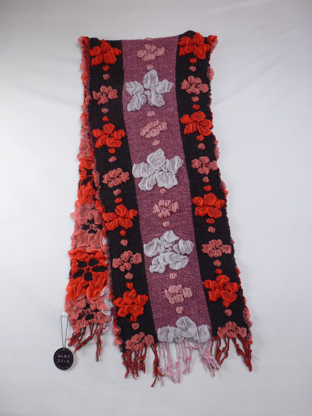 Textured Floral Statement Scarf