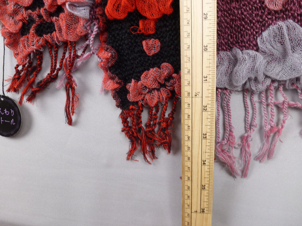 Textured Floral Statement Scarf
