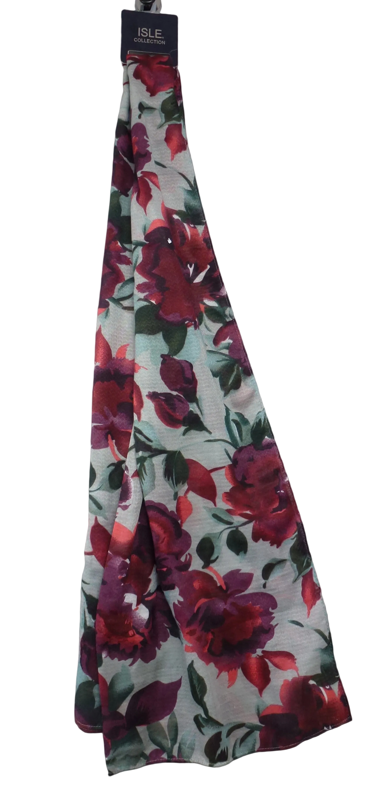 Isle Floral Burgundy Scarf