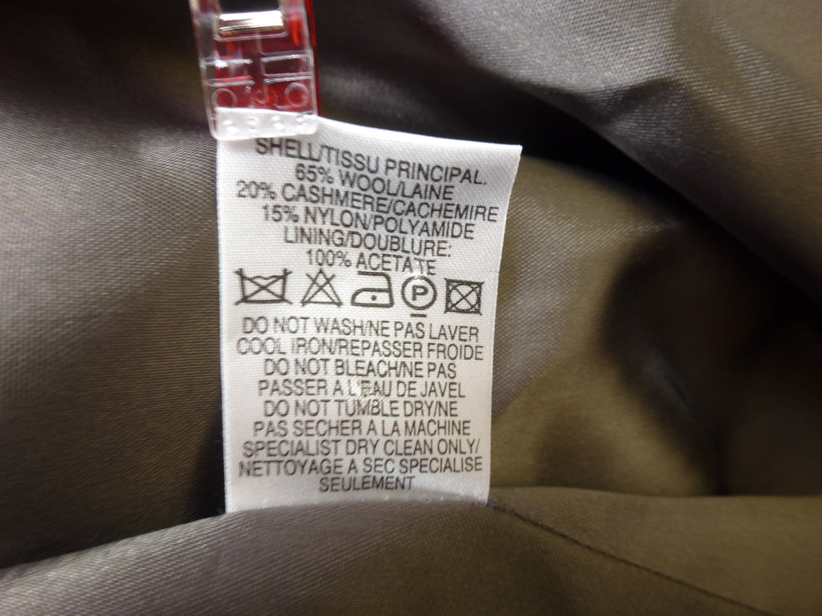 Eastex Grey Cashmere Wool Blend Longline Overcoat