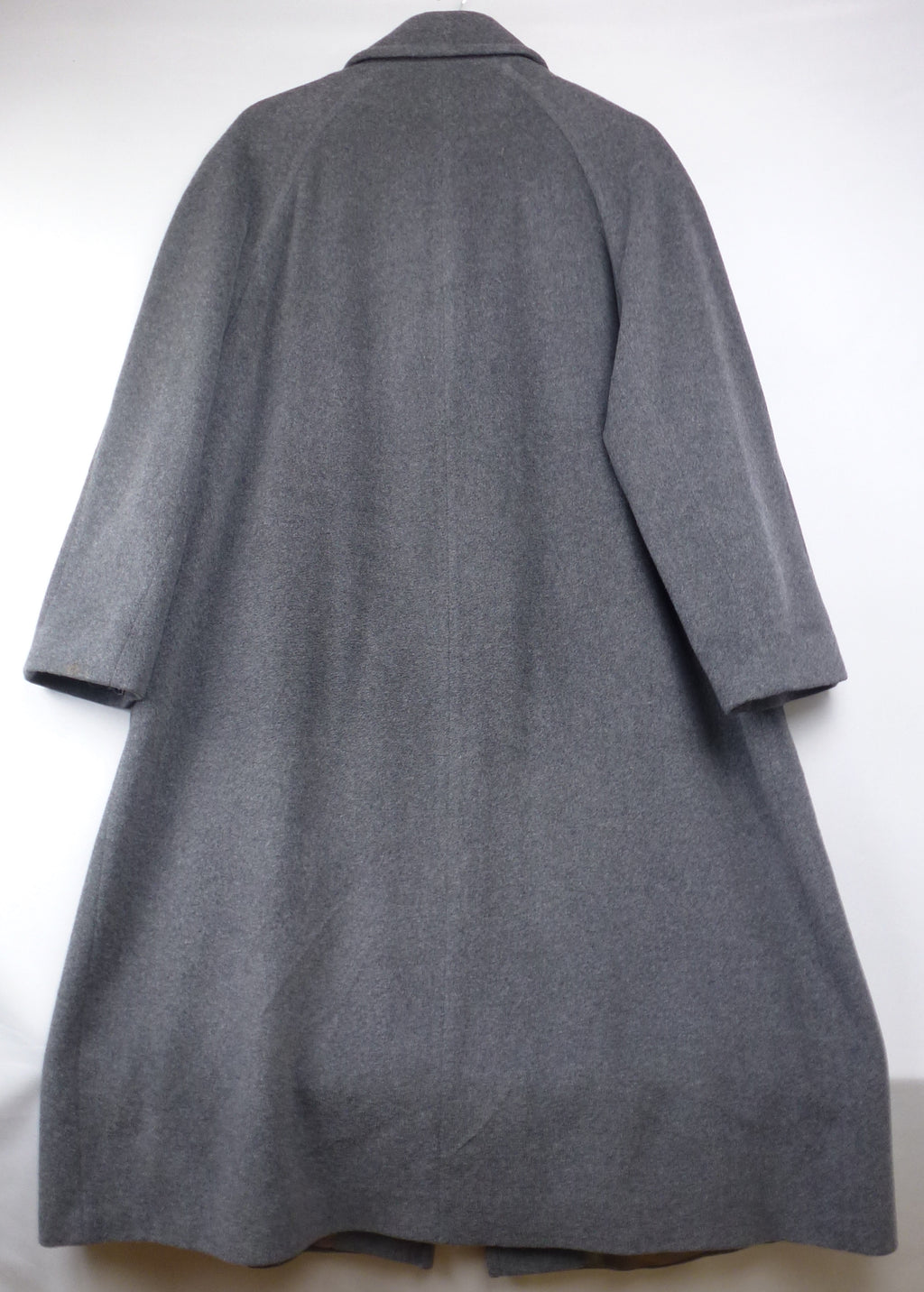 Eastex Grey Cashmere Wool Blend Longline Overcoat