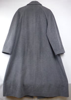 Eastex Grey Cashmere Wool Blend Longline Overcoat