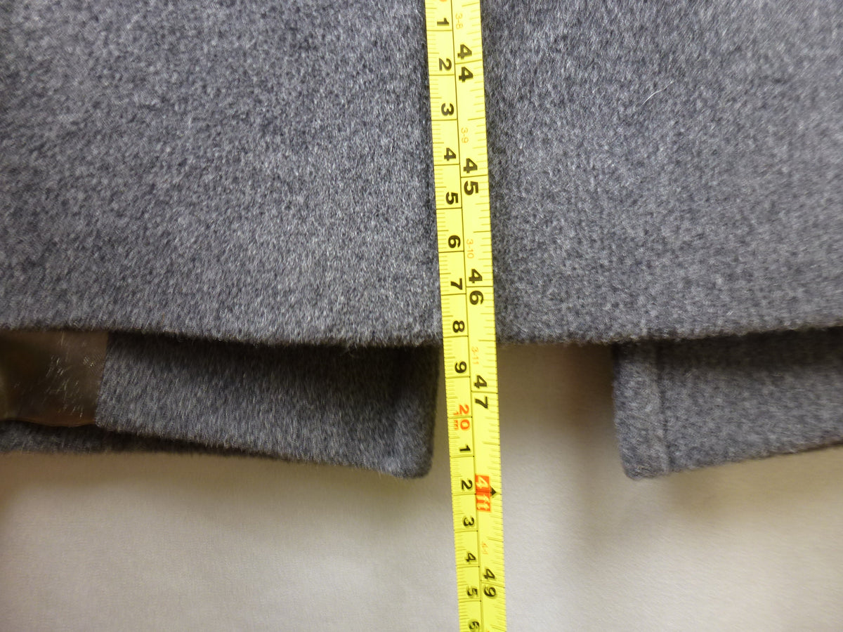 Eastex Grey Cashmere Wool Blend Longline Overcoat