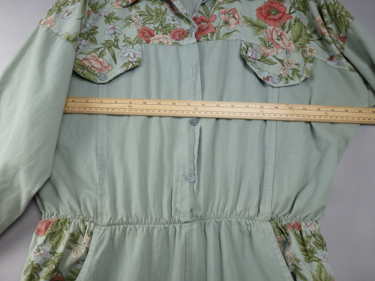Vintage Wicked Gear Floral Jumpsuit