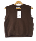 Zara Brown Knitted Vest