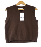Zara Brown Knitted Vest