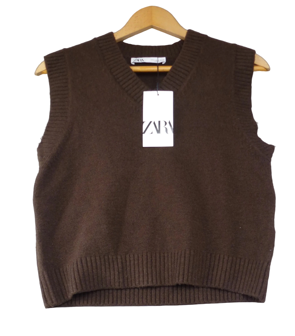 Zara Brown Knitted Vest