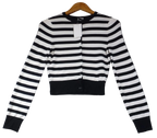 Divided H&M Black & White Striped Cardigan