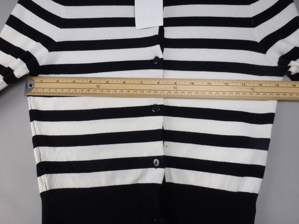 Divided H&M Black & White Striped Cardigan