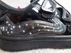 George Black Patent Light Up Glitter School Shoes