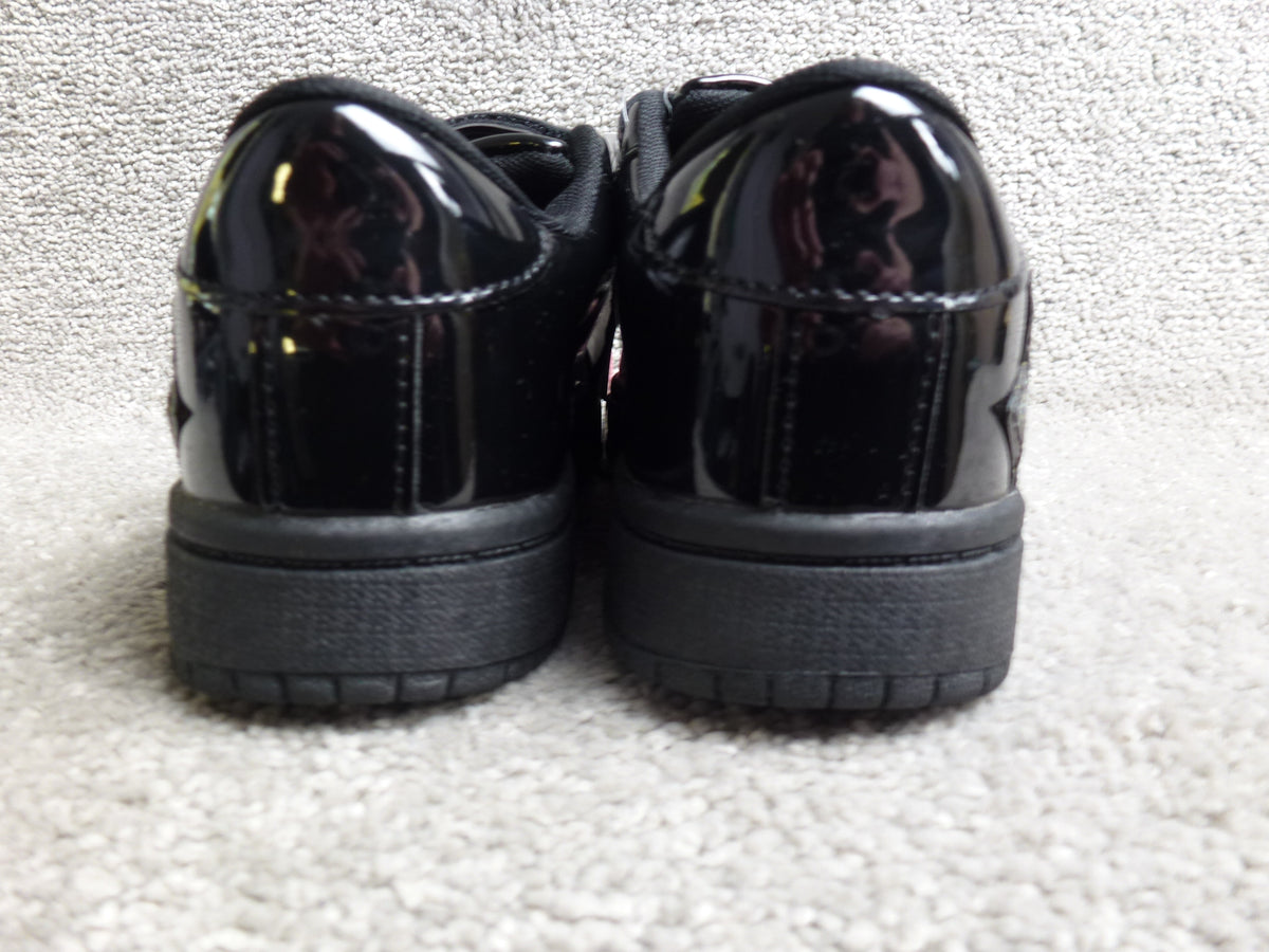 George Black Patent Light Up Glitter School Shoes