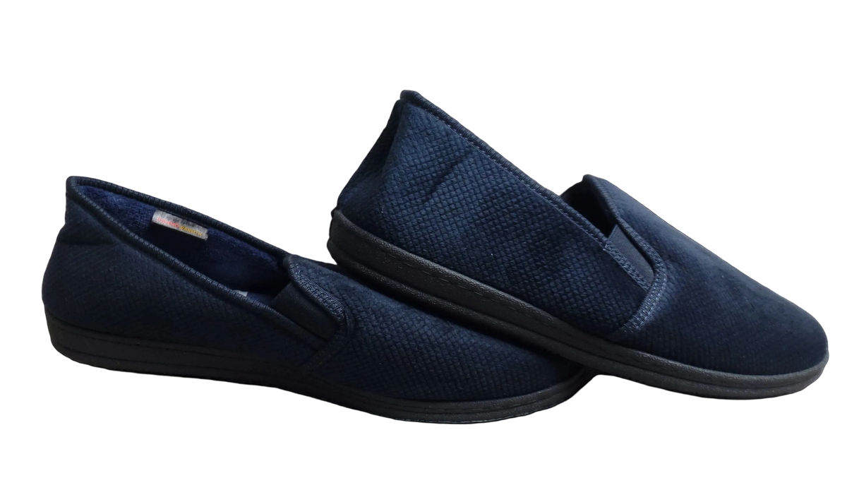 M&S Navy Slippers Thermowarm Memory Foam