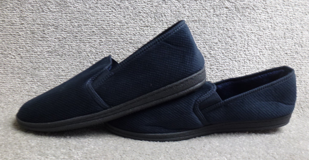 M&S Navy Slippers Thermowarm Memory Foam