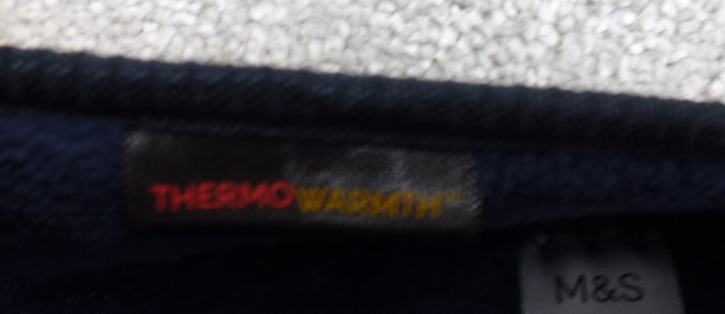 M&S Navy Slippers Thermowarm Memory Foam