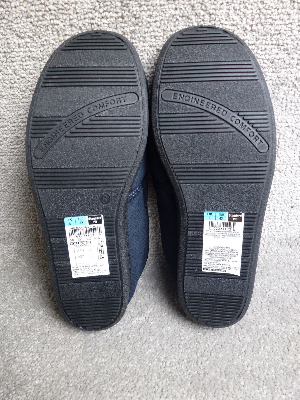 M&S Navy Slippers Thermowarm Memory Foam