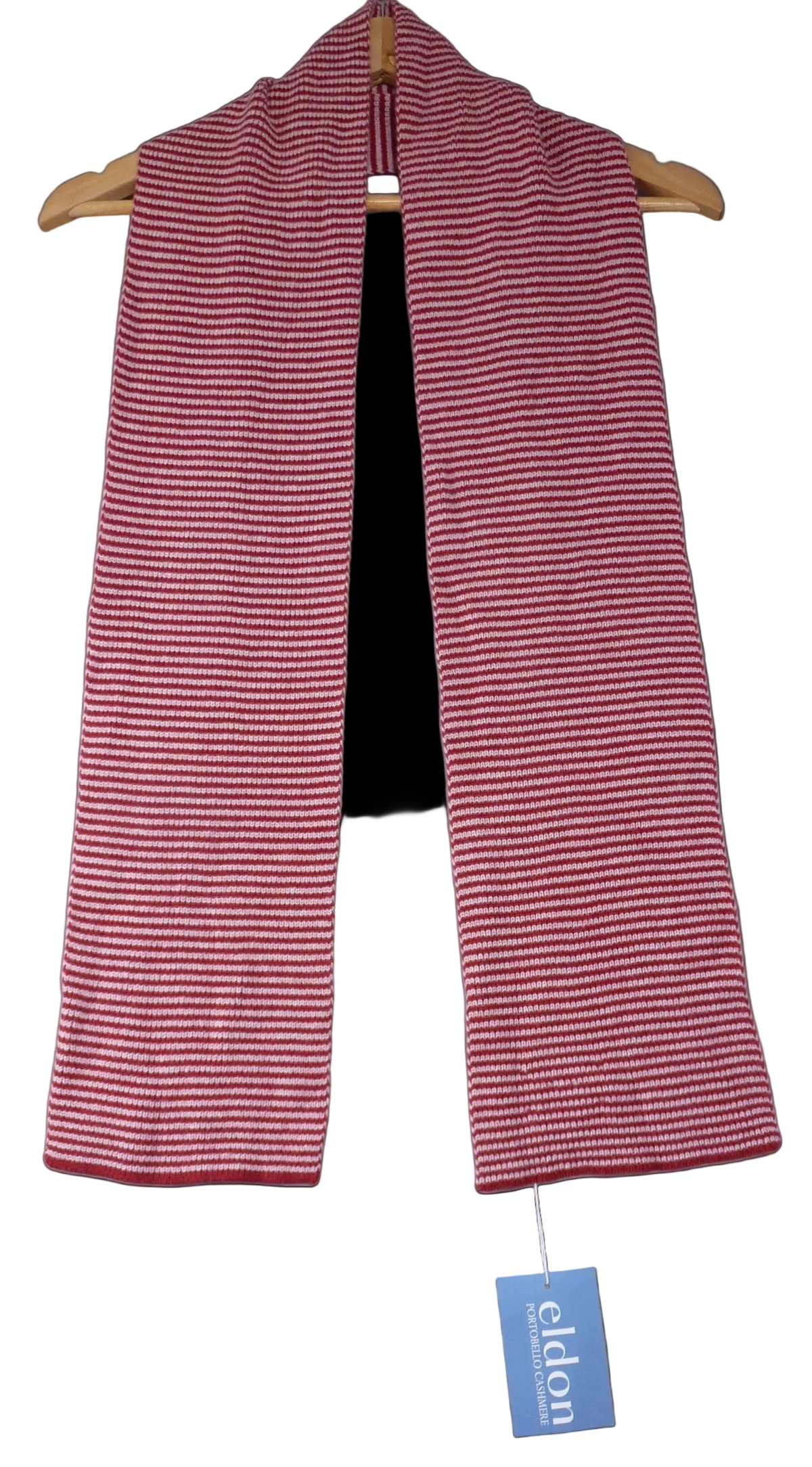 Eldon 100% Cashmere Red & Pink Scarf Made In Scotland