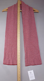 Eldon 100% Cashmere Red & Pink Scarf Made In Scotland