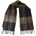Barbour Tartan Scarf Unisex Brown Green & Grey