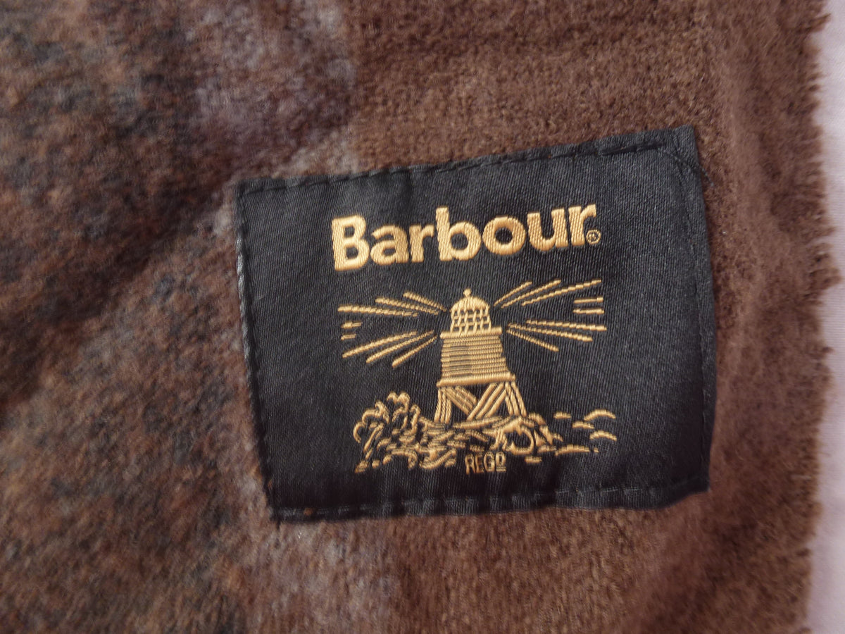 Barbour Tartan Scarf Unisex Brown Green & Grey