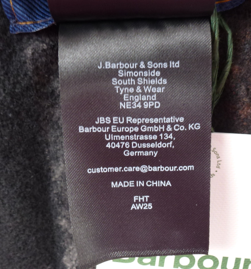 Barbour Tartan Scarf Unisex Brown Green & Grey