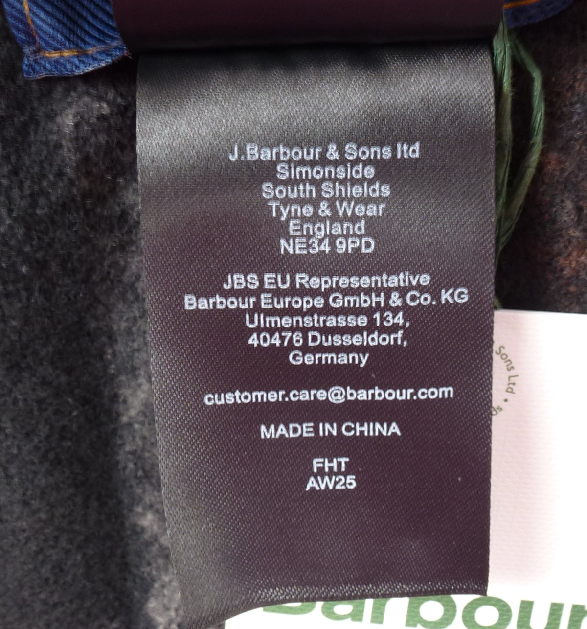 Barbour Tartan Scarf Unisex Brown Green & Grey