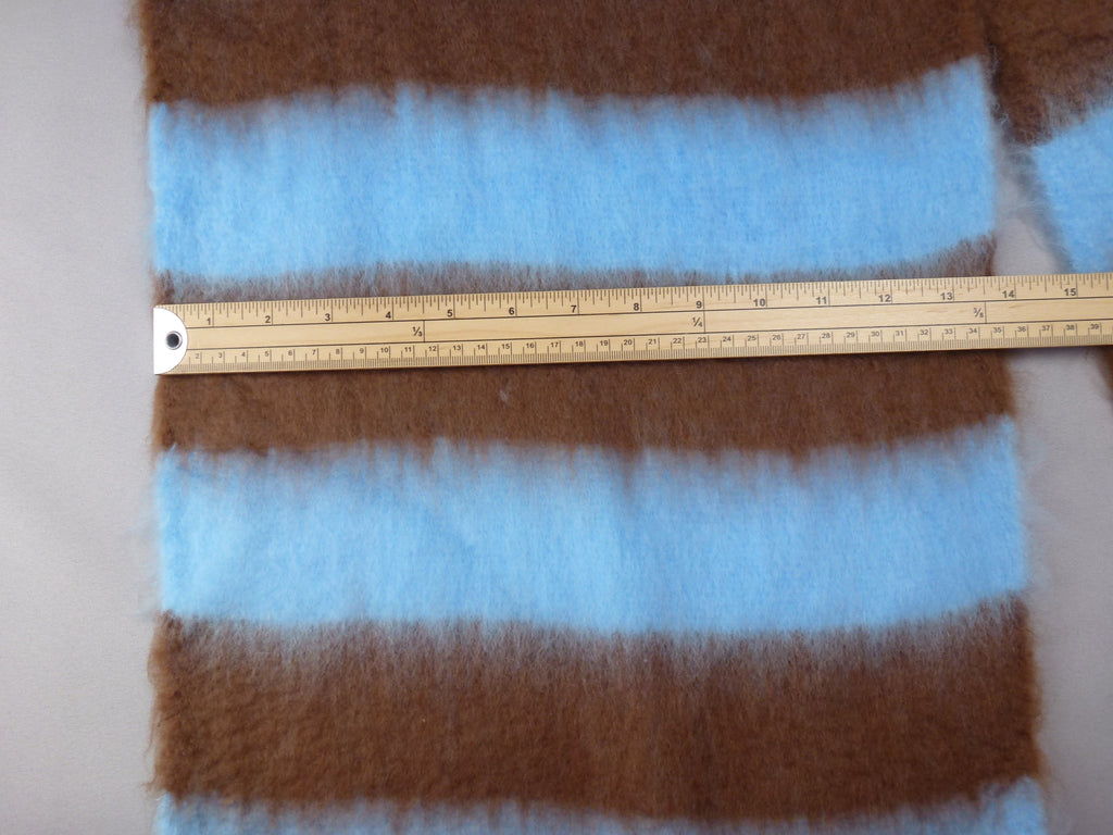 Oversized Scarf Blue Brown Striped