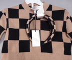 Max Studio Black & Beige Jumper Skirt & Headband Set