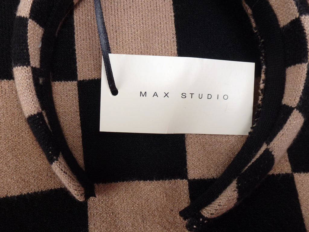 Max Studio Black & Beige Jumper Skirt & Headband Set