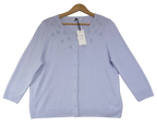 M&S Lilac Beaded Cardigan