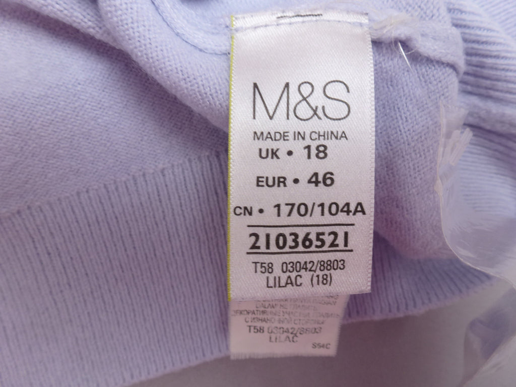 M&S Lilac Beaded Cardigan