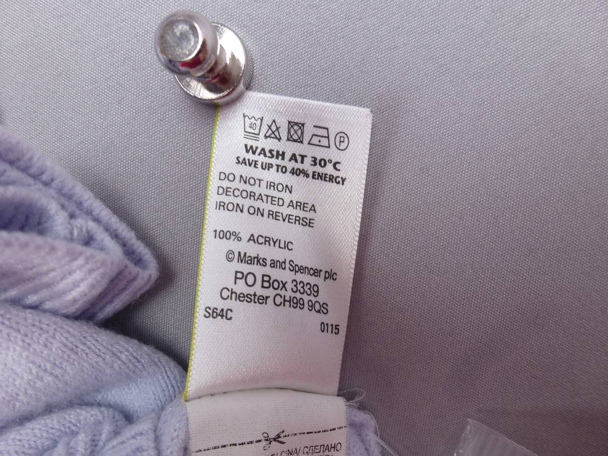 M&S Lilac Beaded Cardigan