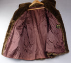 Tissavel Vintage Brown Faux Fur Coat