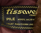 Tissavel Vintage Brown Faux Fur Coat