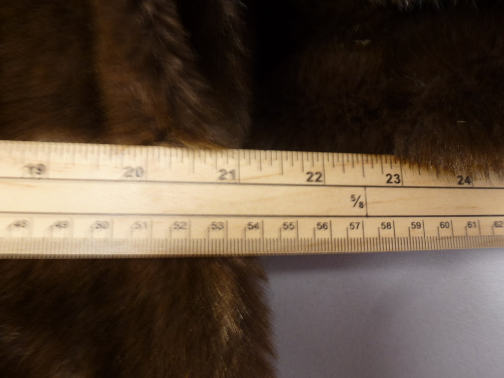 Tissavel Vintage Brown Faux Fur Coat