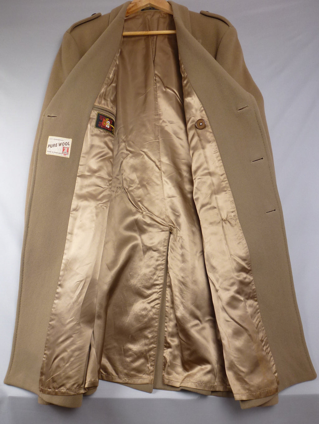 Hammersley Vintage Pure Wool Camel Overcoat