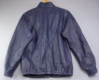 Vintage Blue Real Leather Jacket