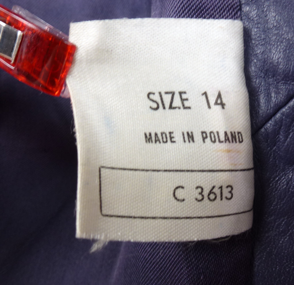 Vintage Blue Real Leather Jacket