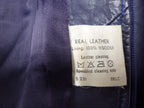Vintage Blue Real Leather Jacket