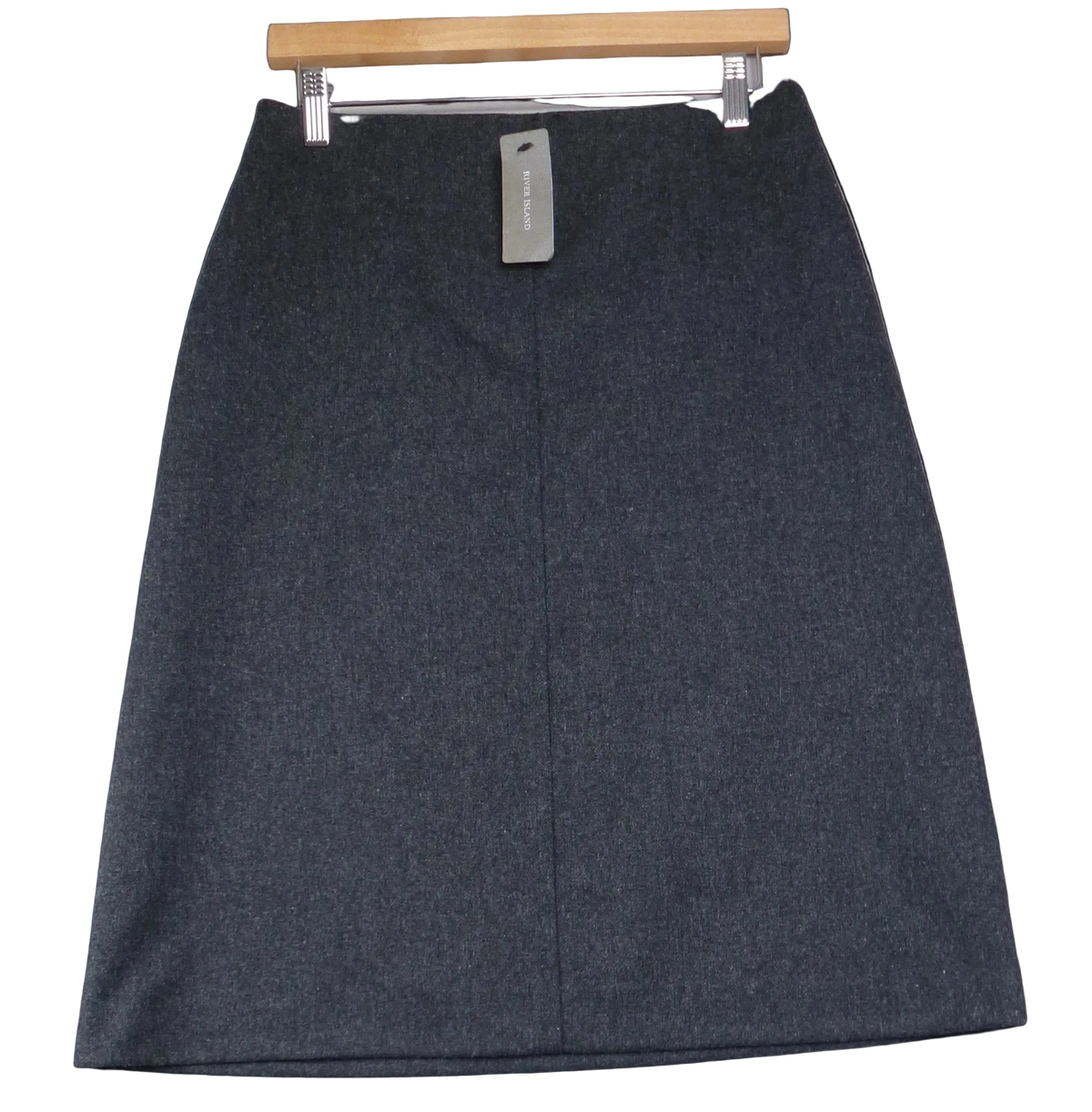 12 · River Island Grey Wool Blend Skirt