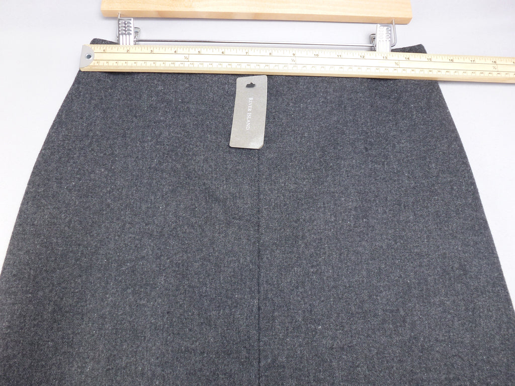 12 · River Island Grey Wool Blend Skirt