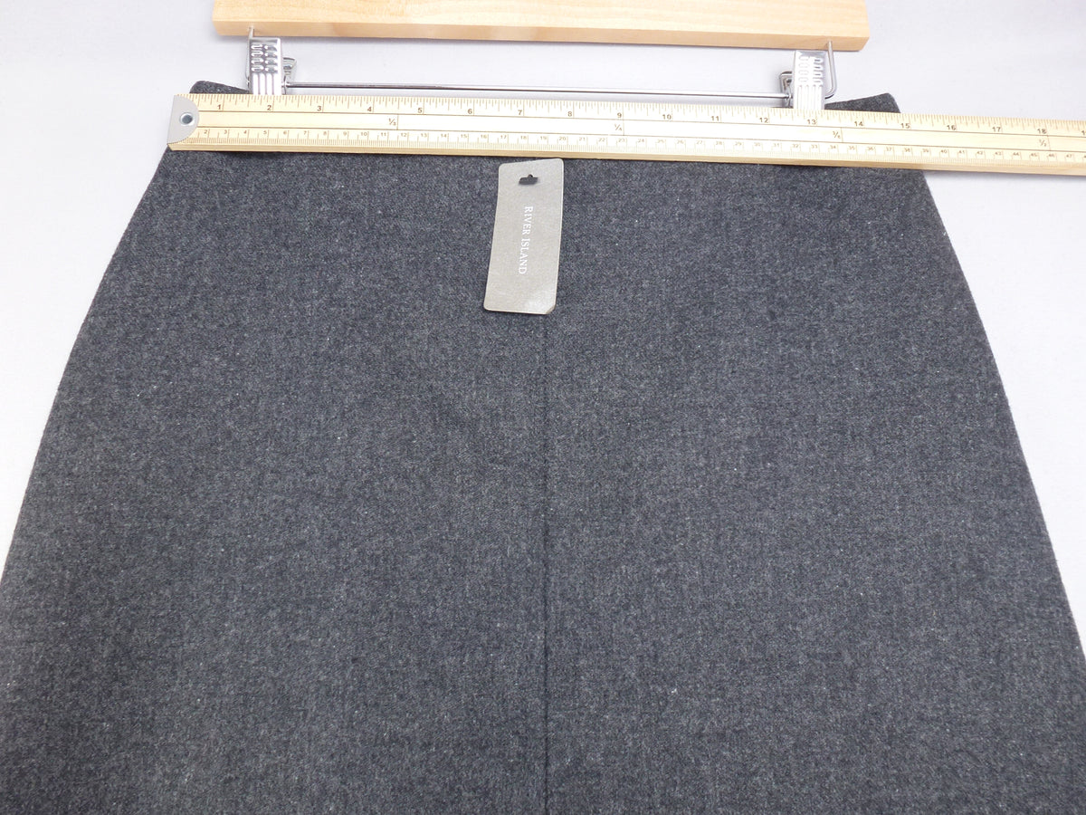12 · River Island Grey Wool Blend Skirt