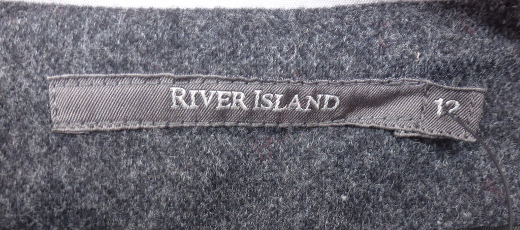 12 · River Island Grey Wool Blend Skirt