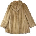 14 · St Michael Vintage Beige Faux Fur Coat