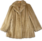 14 · St Michael Vintage Beige Faux Fur Coat