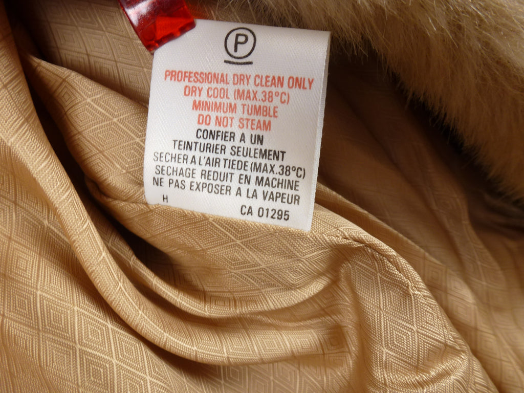 14 · St Michael Vintage Beige Faux Fur Coat