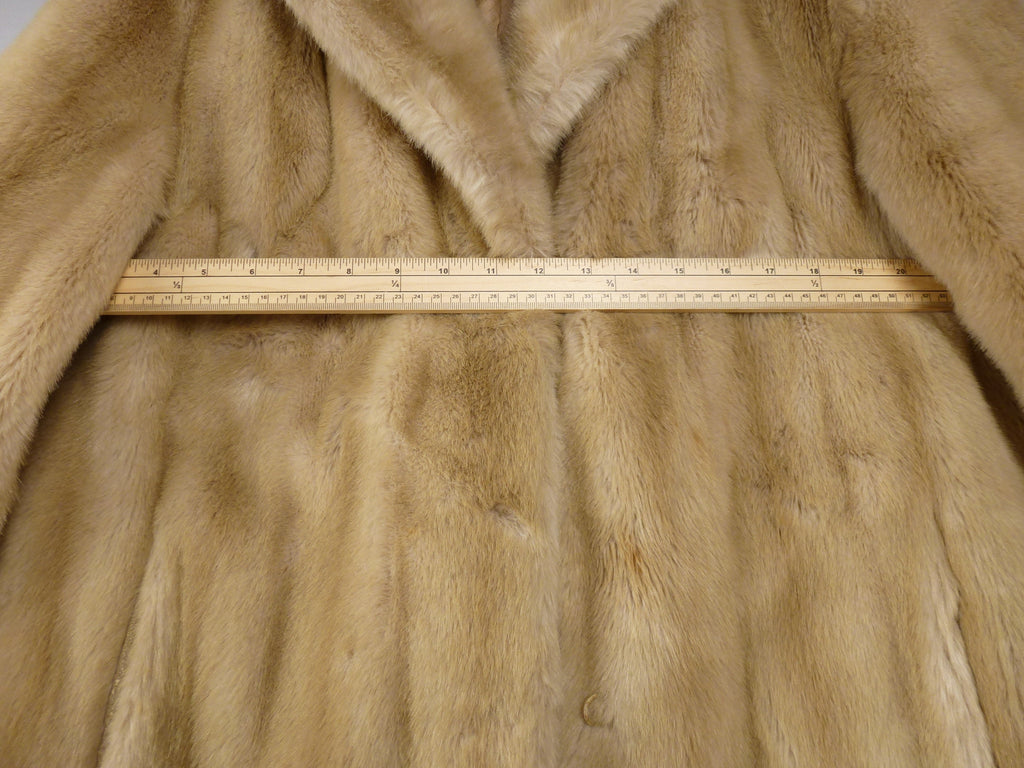 14 · St Michael Vintage Beige Faux Fur Coat