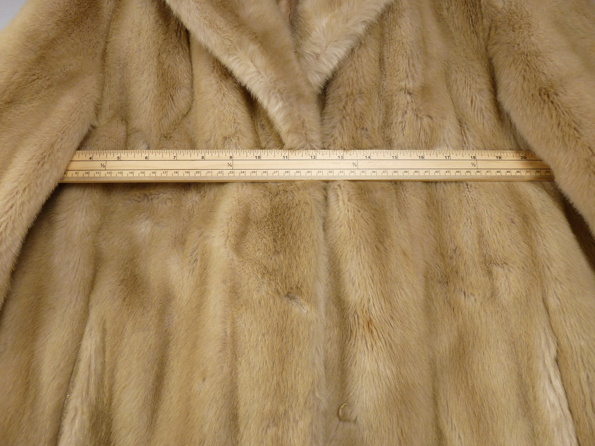 14 · St Michael Vintage Beige Faux Fur Coat