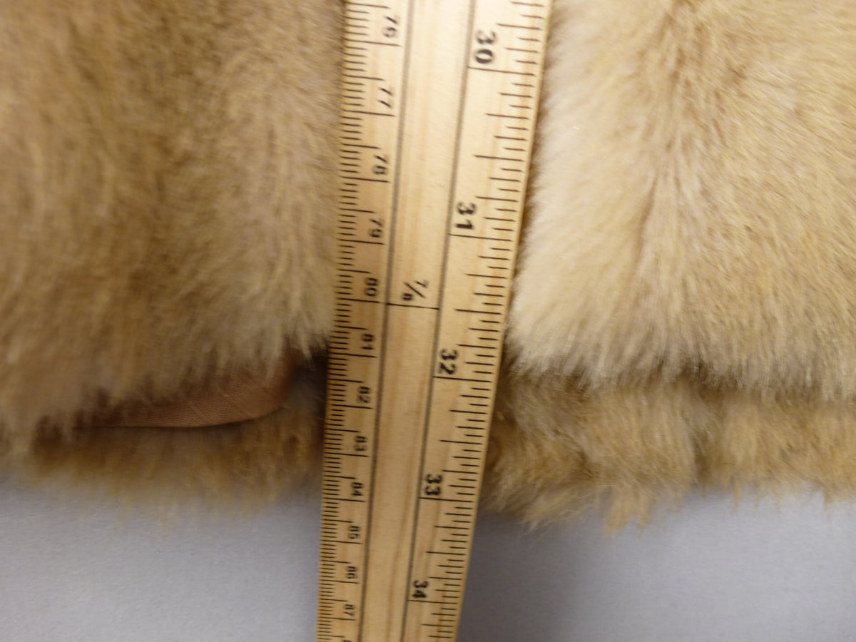 14 · St Michael Vintage Beige Faux Fur Coat