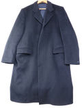 L · Grosvenor House Vintage Navy Overcoat Wool & Cashmere